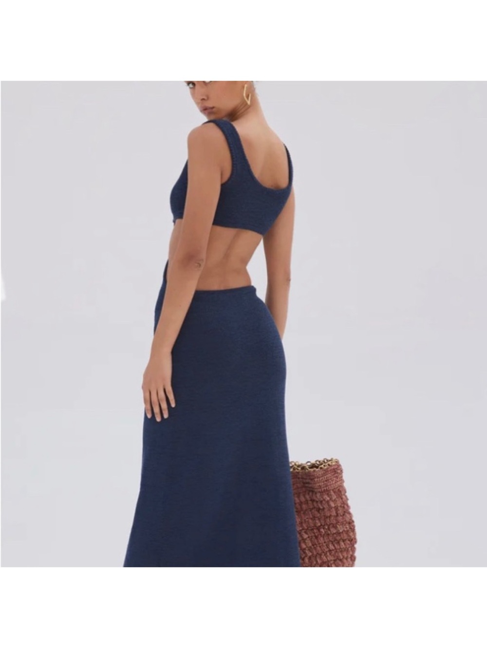 Cult Gaia Bank Knit Midi Dress, in Ink - Picture 2 of 8